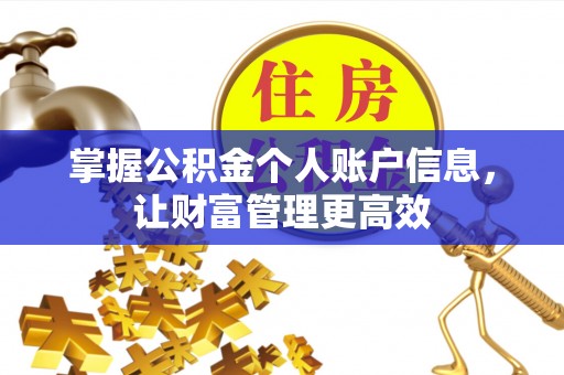 兴安盟掌握公积金个人账户信息，让财富管理更高效